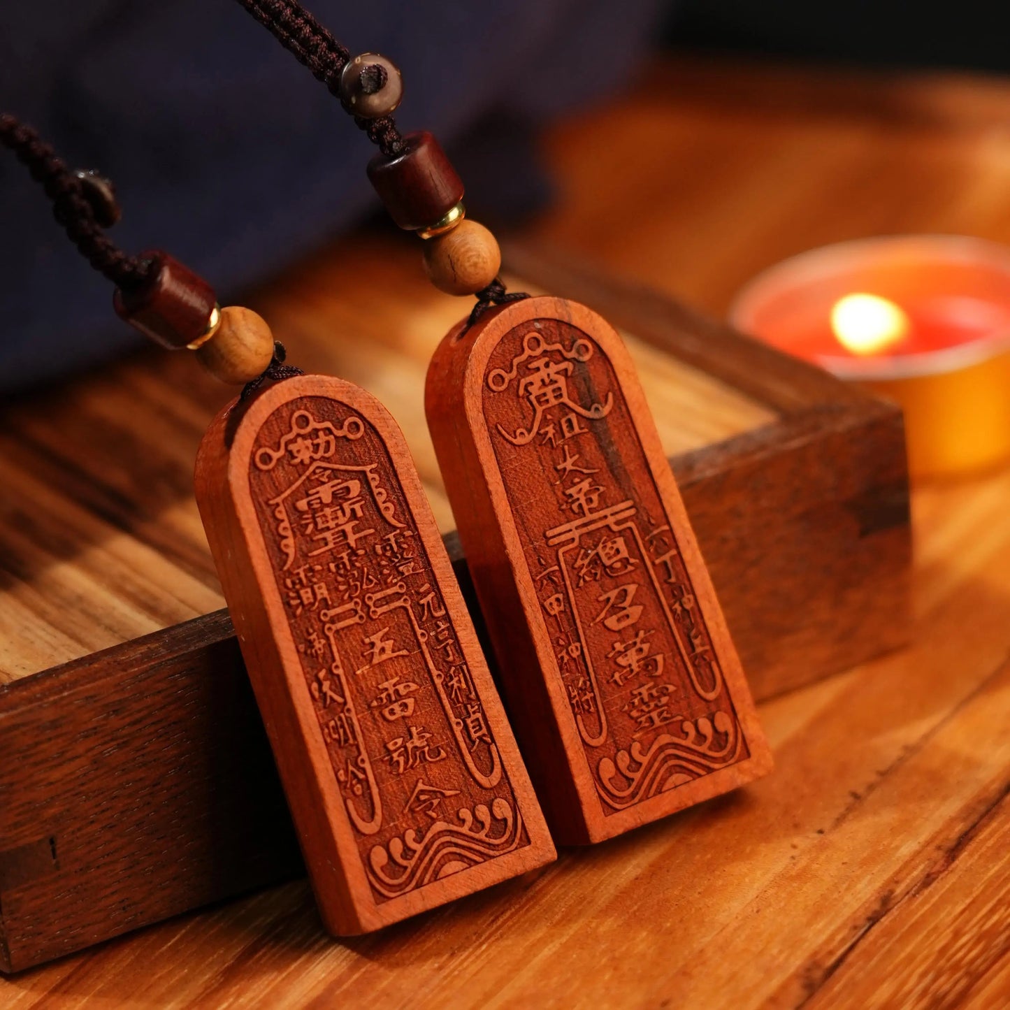 Peachwood Five Thunder Talisman Keychain – Taoist Wealth & Protection Charm (Longhu Mountain) POP SUNDAY