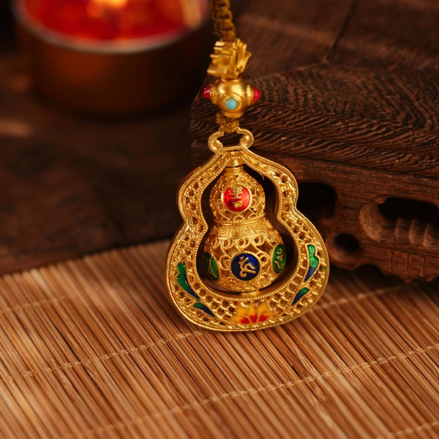 Ancient Gilding Lotus Fortune & Blessing Pendant | Qianyuan Pavilion Aoao Toys