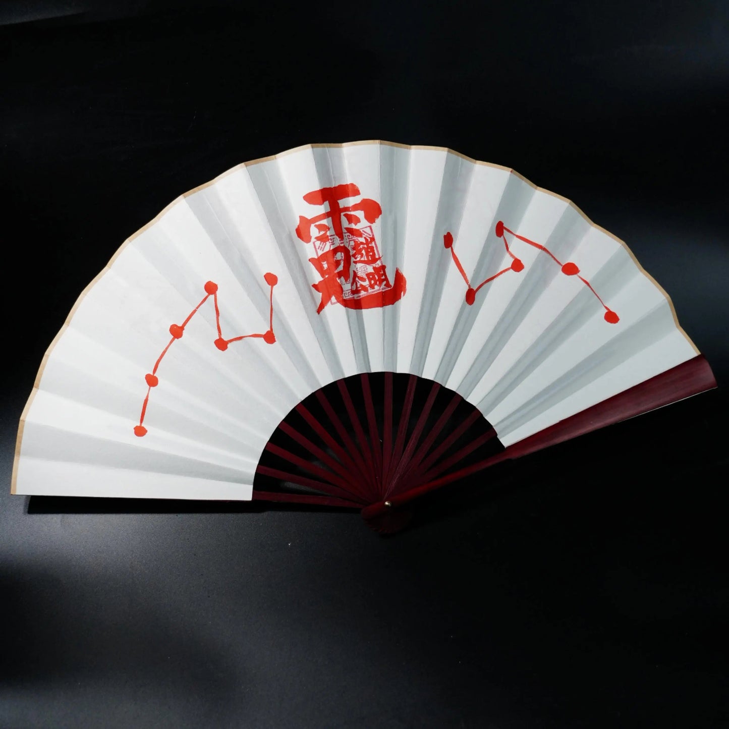 Hand-Painted Folding Fan – Five Gods of Wealth | Qianyuan Pavilion Blessed Artisan Fan Aoao Toys