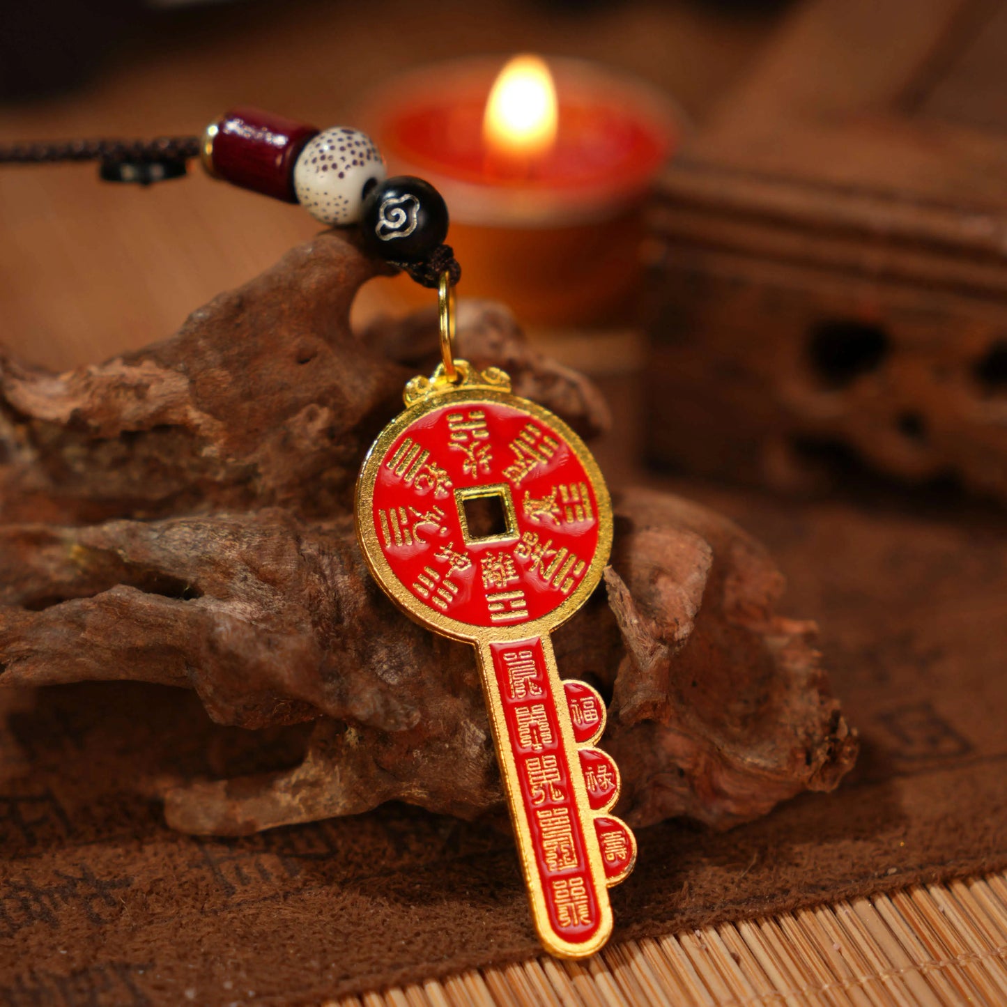 Mountain Spirit Wealth-Opening Keychain – Taoist Blessing Talisman by Qianyuan Pavilion POP SUNDAY