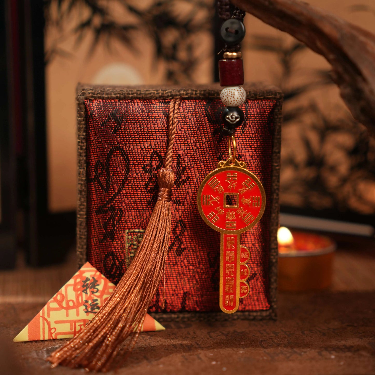 Mountain Spirit Wealth-Opening Keychain – Taoist Blessing Talisman by Qianyuan Pavilion POP SUNDAY