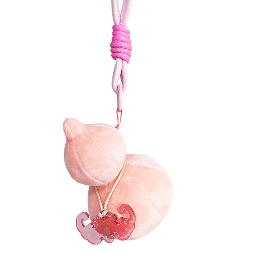 Lucky Gourd Plush Keychain – Cute Backpack Charm for Girls aoaotoy