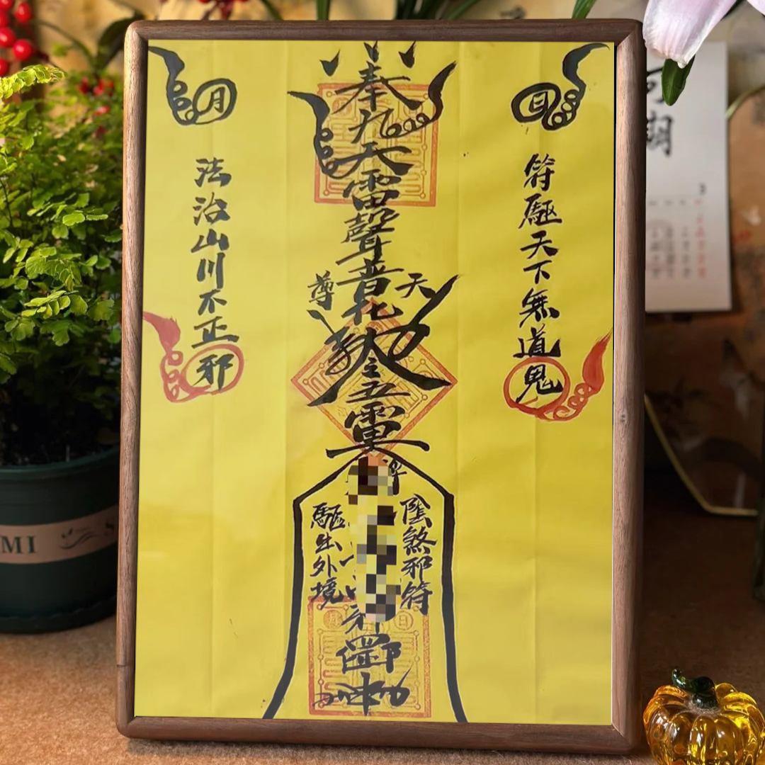 Exorcism Talisman Symbol Frame Painting – Chu Sha Xie Fu Zi Fu Gua Hua Aoao Toys