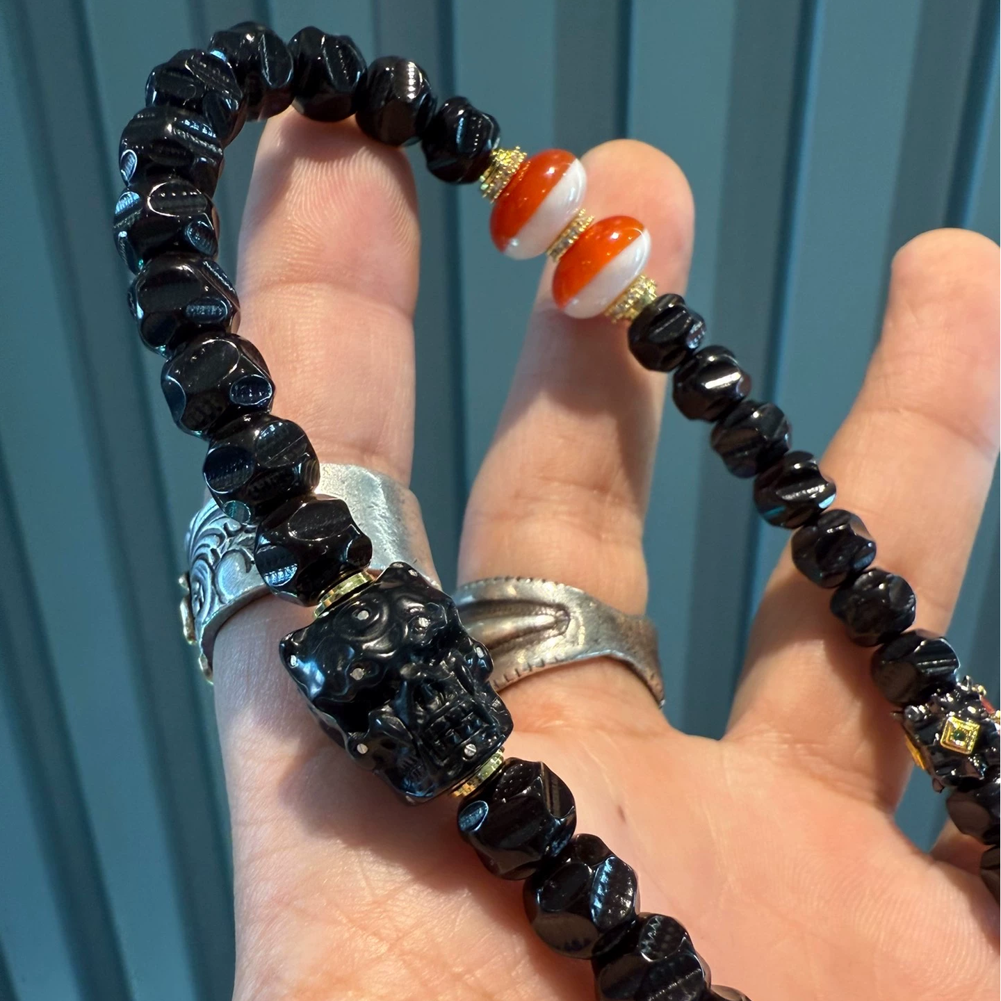 Black Gold Coconut Ti Wu Xiang Handstring • 8mm Tibetan-Style Wenwan Aoao Toys