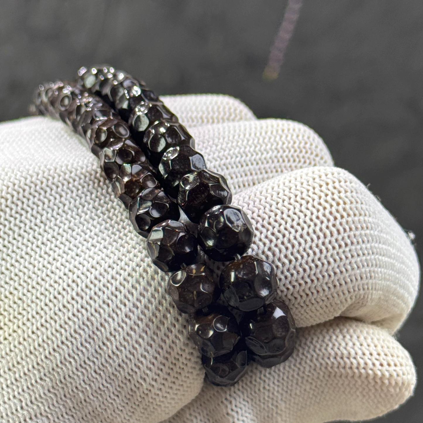 Handcrafted Natural Coconut Palm Wuxiang Bracelet with 9*8mm Random Carved Beads & Gold-plated Accents Aoao Toys