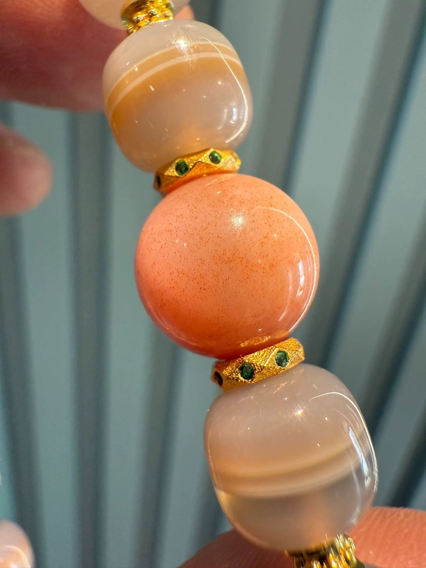 Tibetan Medicine Master Handstring • Natural Single-Line Sardonyx Aoao Toys