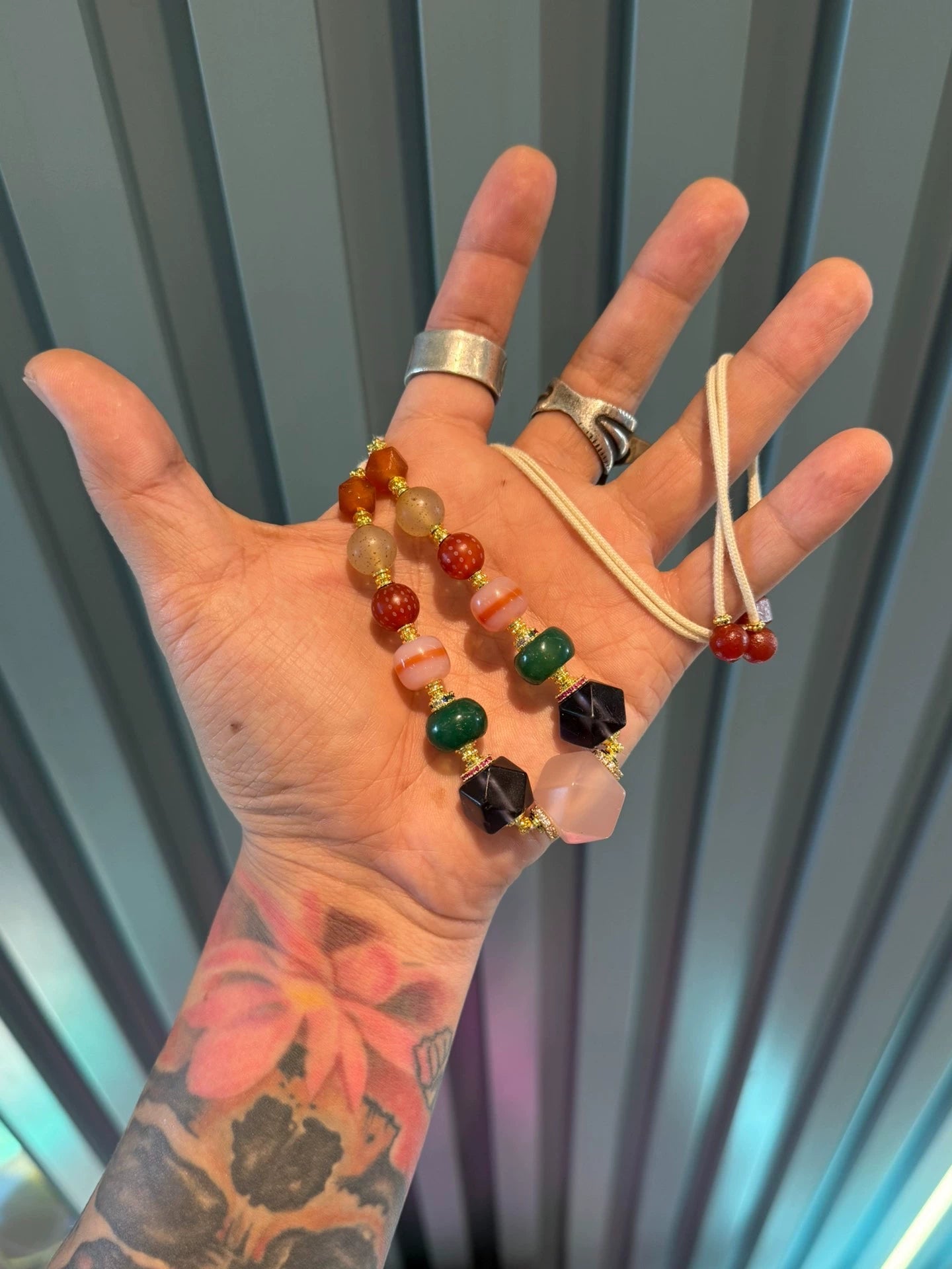 Tibetan Multi-Treasure Collarbone Necklace • Agate & Exotic Bead Fusion Aoao Toys