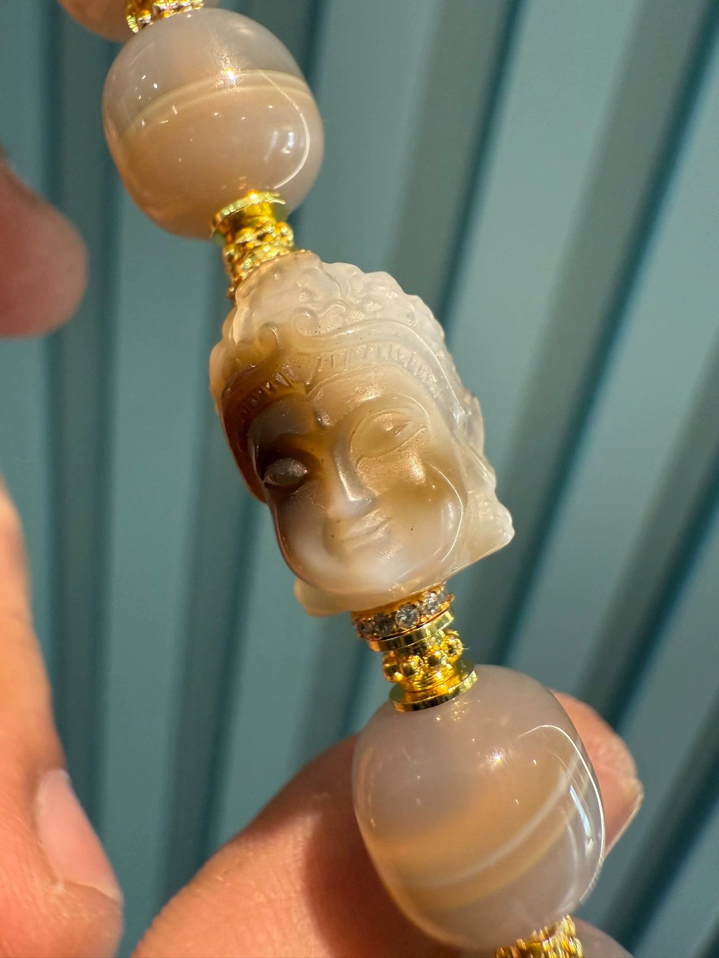Tibetan Medicine Master Handstring • Natural Single-Line Sardonyx Aoao Toys
