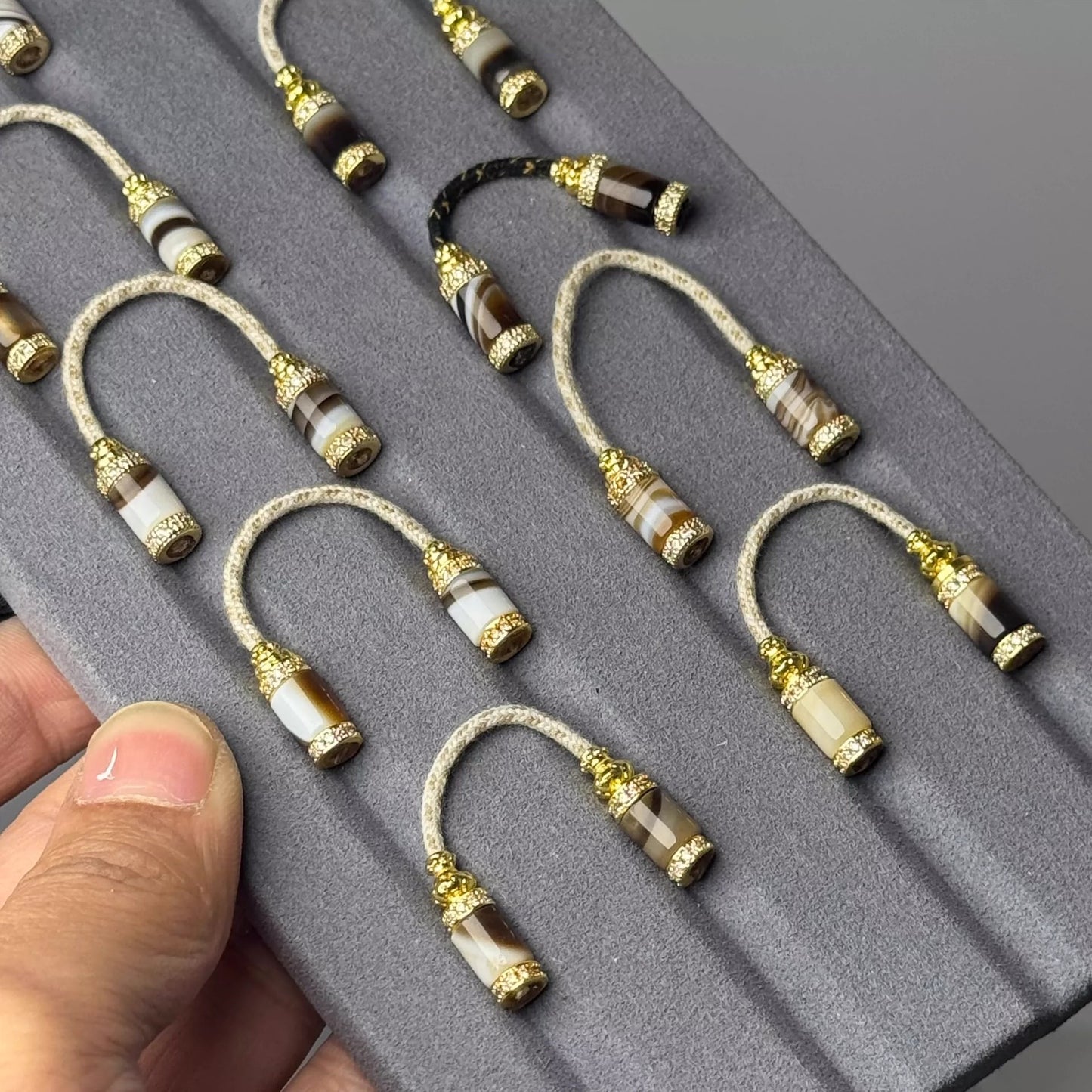 Tibetan Style Woven Agate Disciples Bead Set for 108 Buddhist Rosaries, Bracelets & Necklaces Aoao Toys