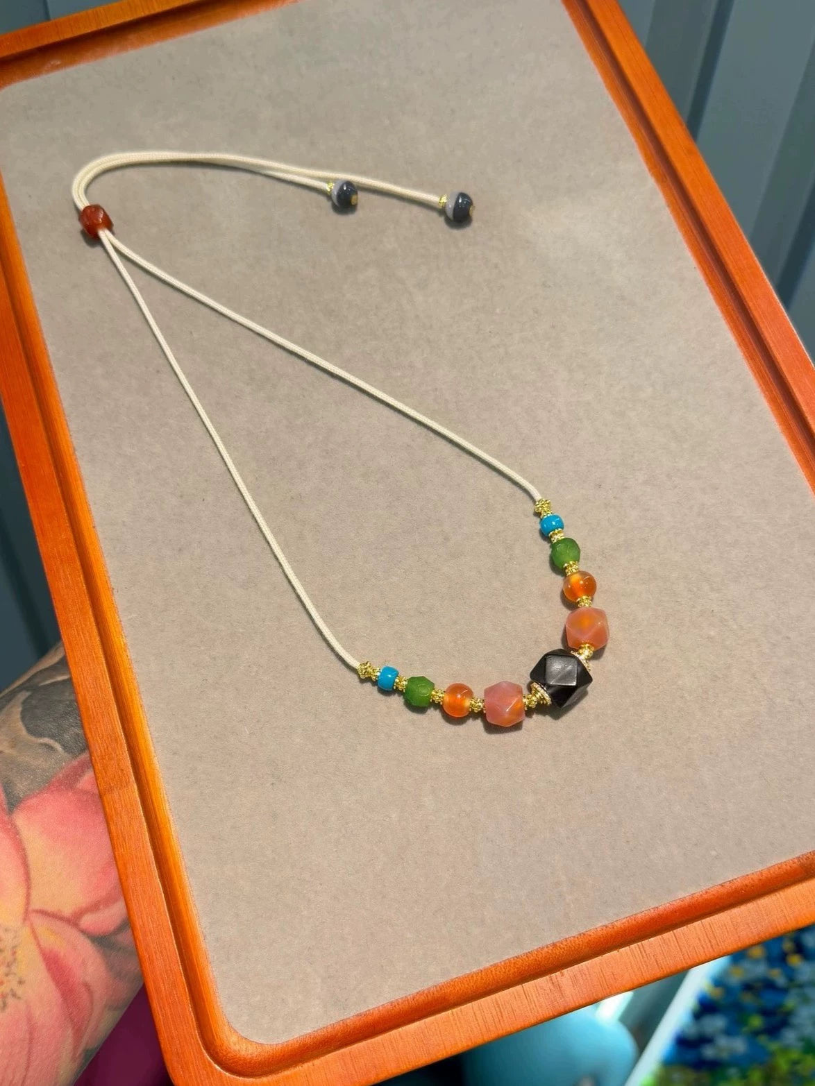 Tibetan Multi-Treasure Collarbone Necklace • Agate & Exotic Bead Fusion Aoao Toys