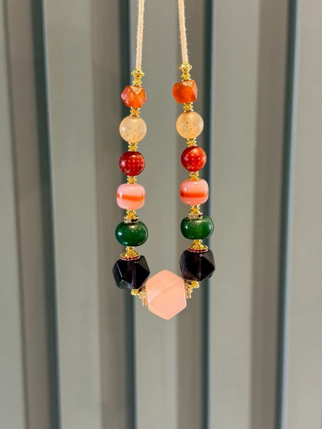 Tibetan Multi-Treasure Collarbone Necklace • Agate & Exotic Bead Fusion Aoao Toys