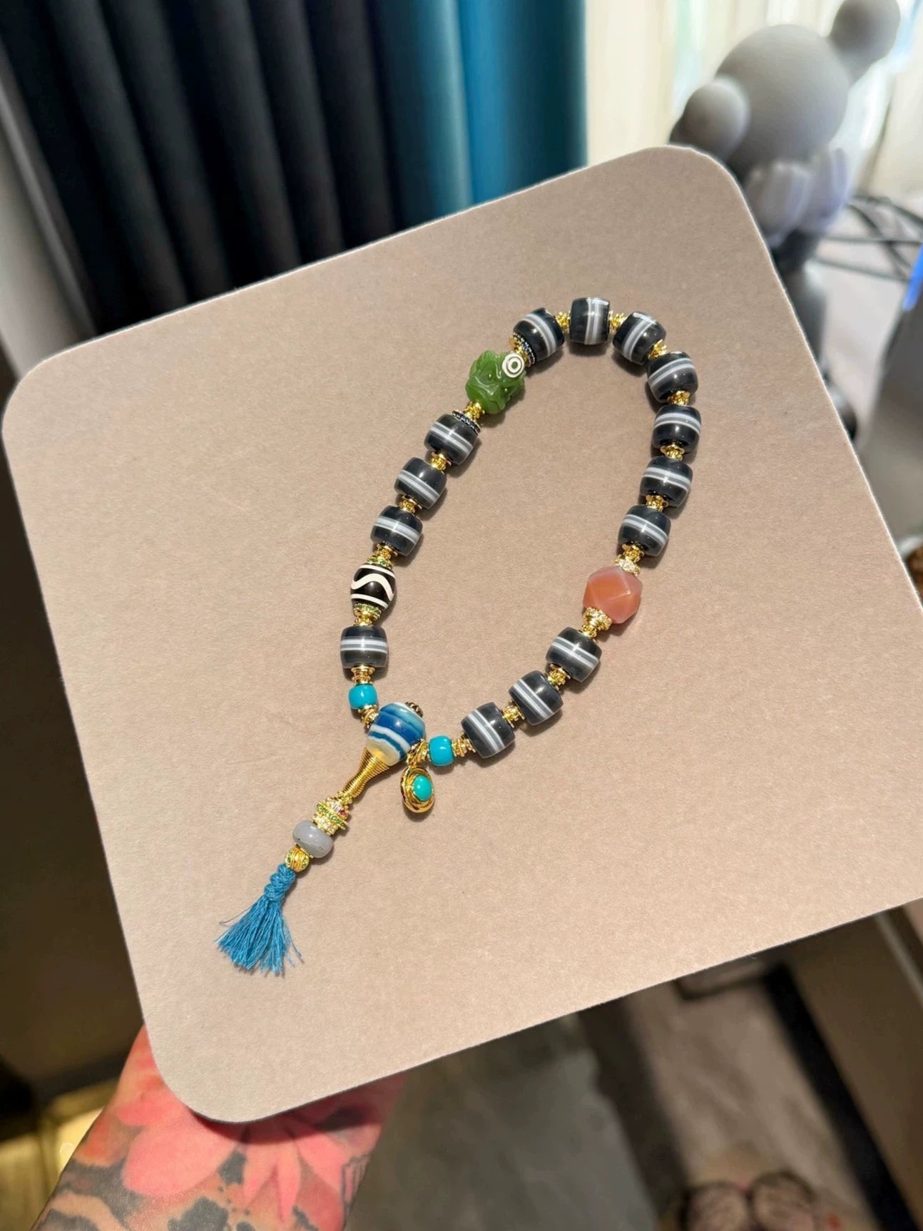 Blue Qin Single-Line Medicine Master Sardonyx Handstring Aoao Toys