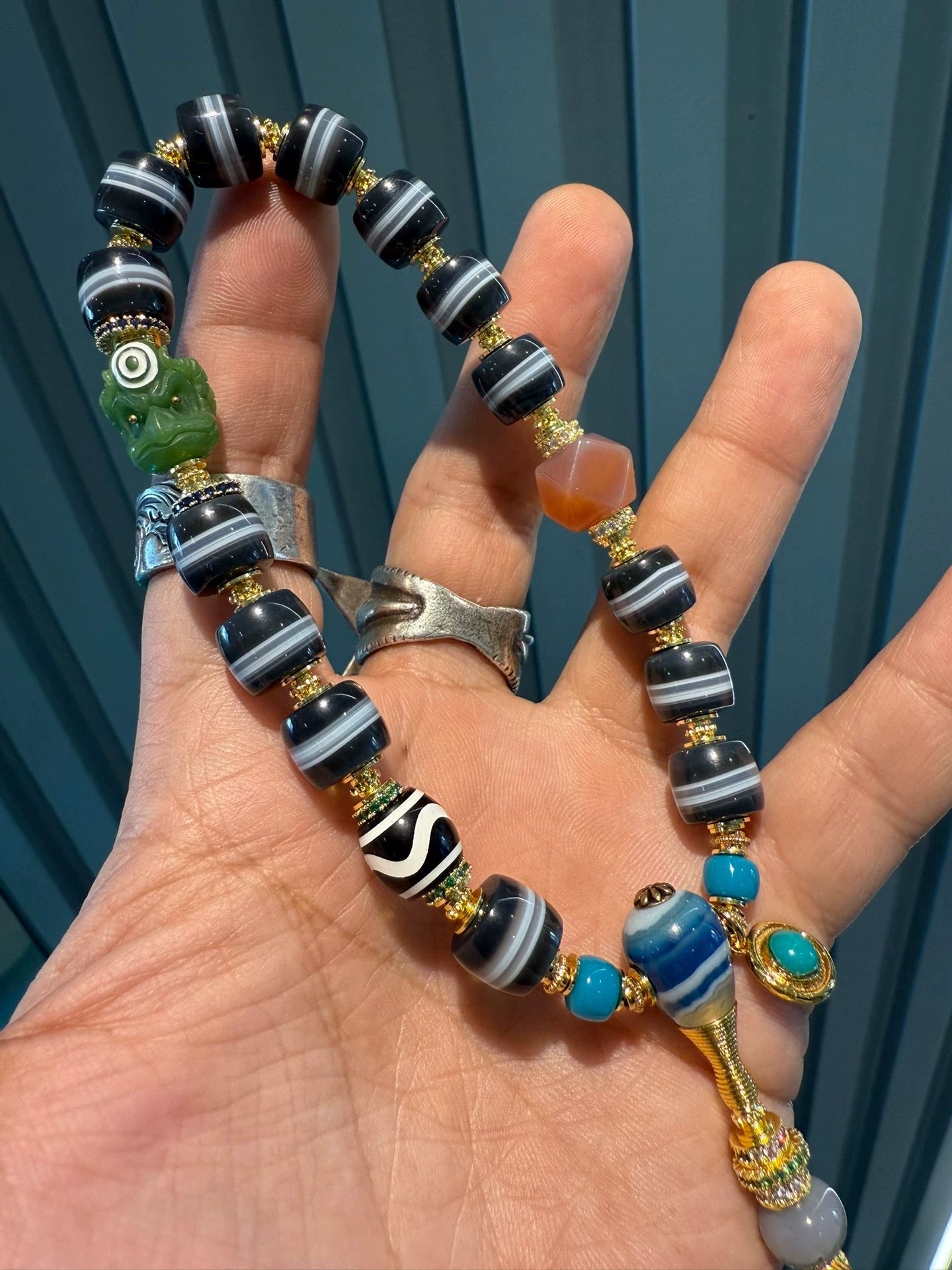 Blue Qin Single-Line Medicine Master Sardonyx Handstring Aoao Toys