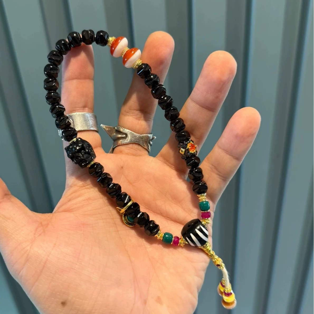 Black Gold Coconut Ti Wu Xiang Handstring • 8mm Tibetan-Style Wenwan Aoao Toys