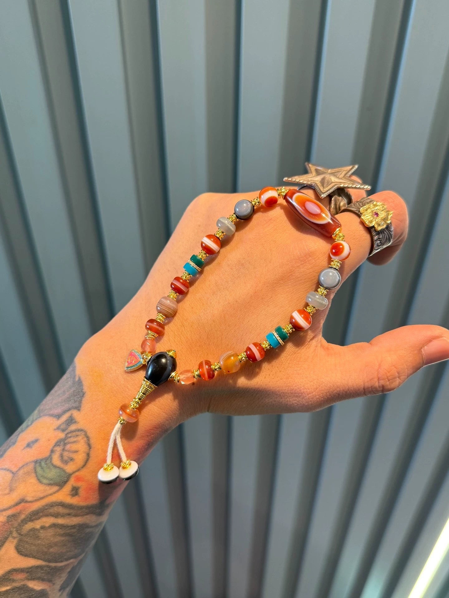 Multi-Treasure Agate Handstring • Tibetan Style Aoao Toys