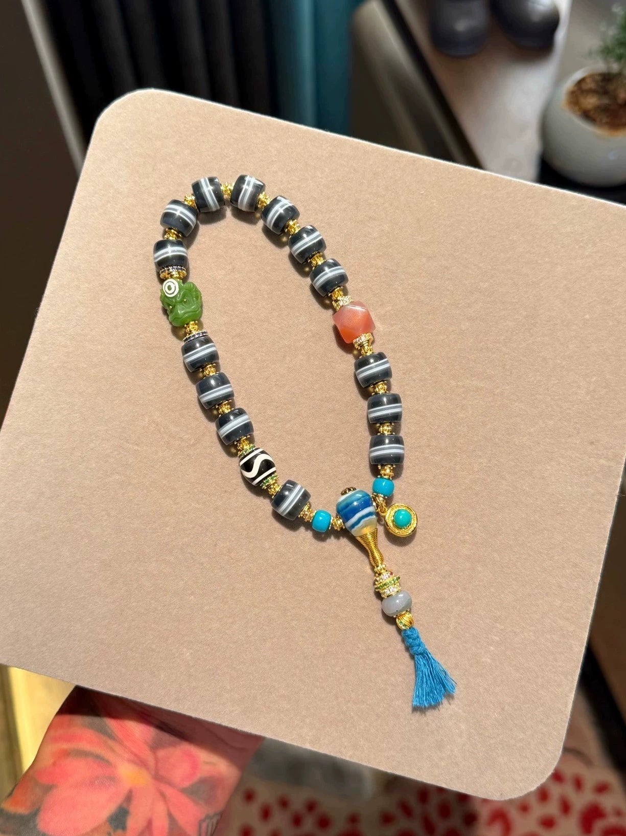 Blue Qin Single-Line Medicine Master Sardonyx Handstring Aoao Toys