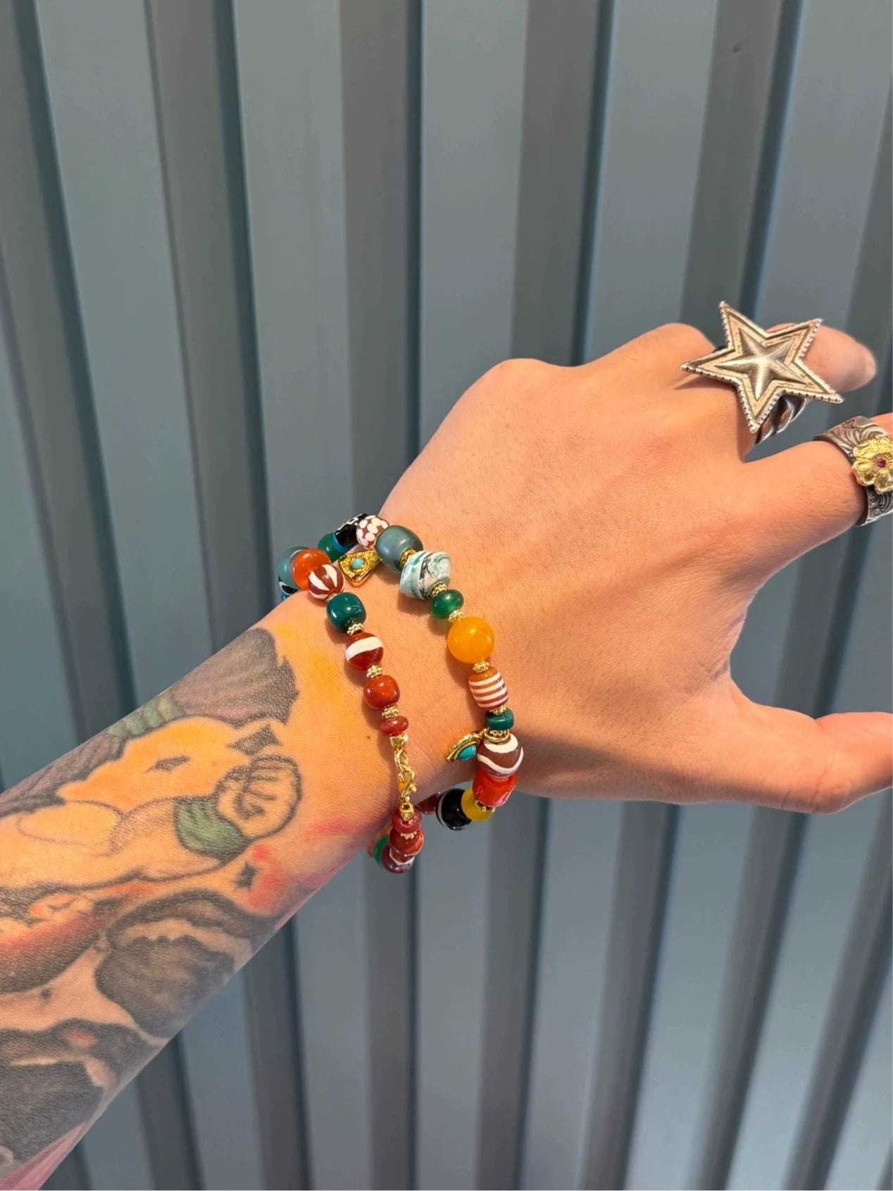 Multicolor Amber Multi-Treasure Handstring • Chinese Fengshui Design Aoao Toys