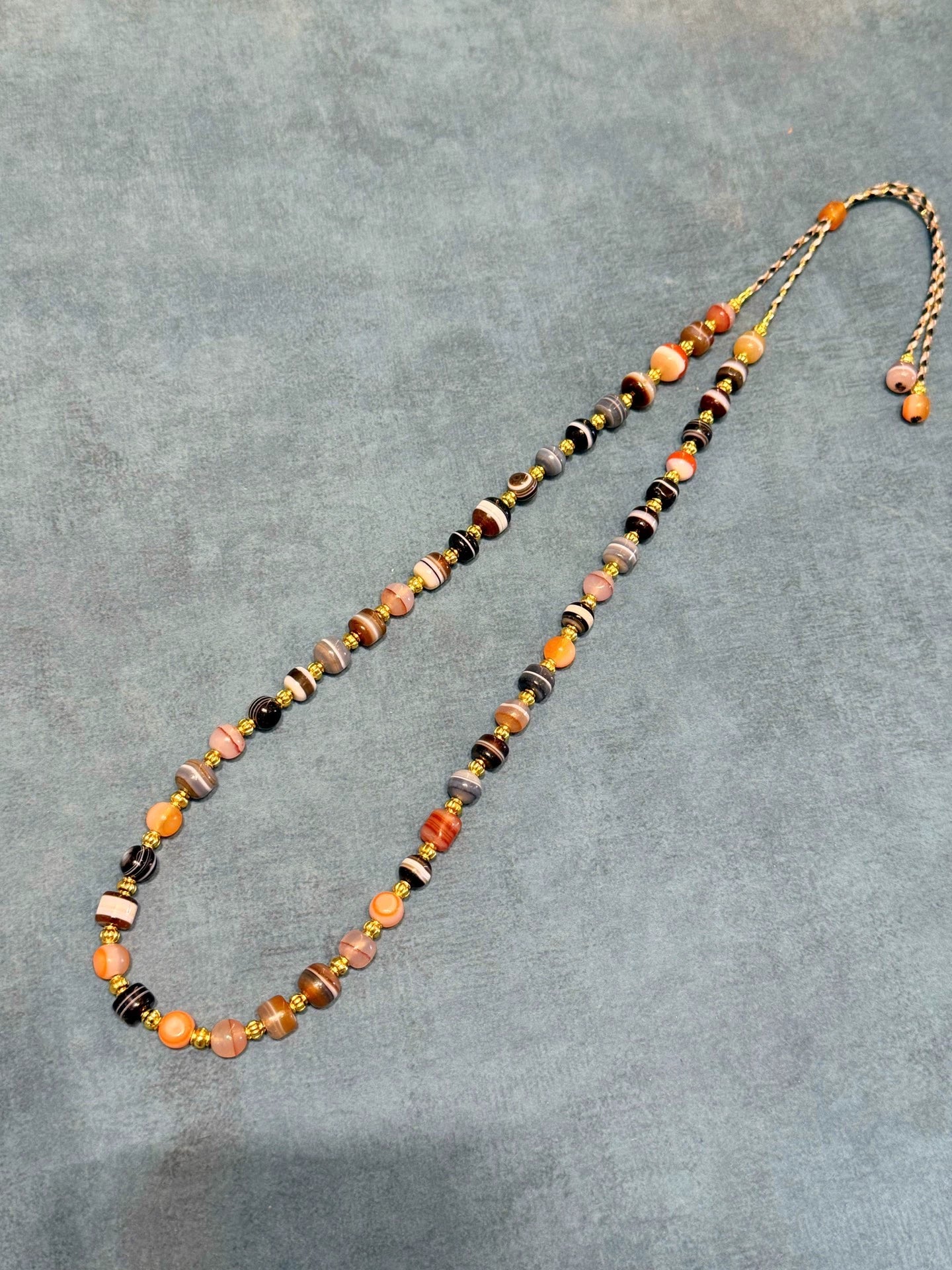 Vintage-Inspired Sardonyx Medicine Bead Necklace • Tibetan-Pyu Fusion Aoao Toys
