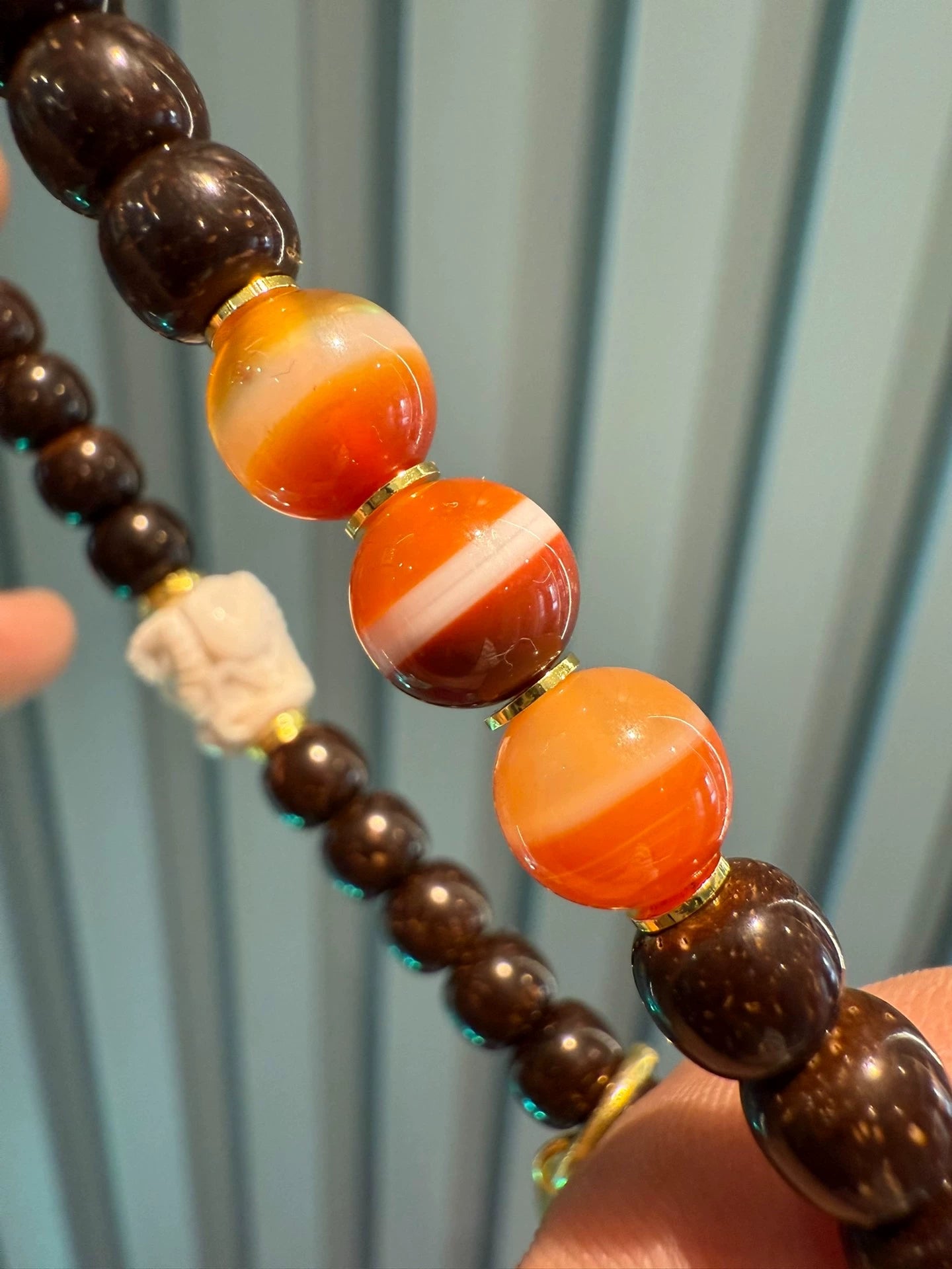 Tibetan-Style Coconut Ti Handstring • 0.28"–0.35" Old-Style Ecological Beads Aoao Toys