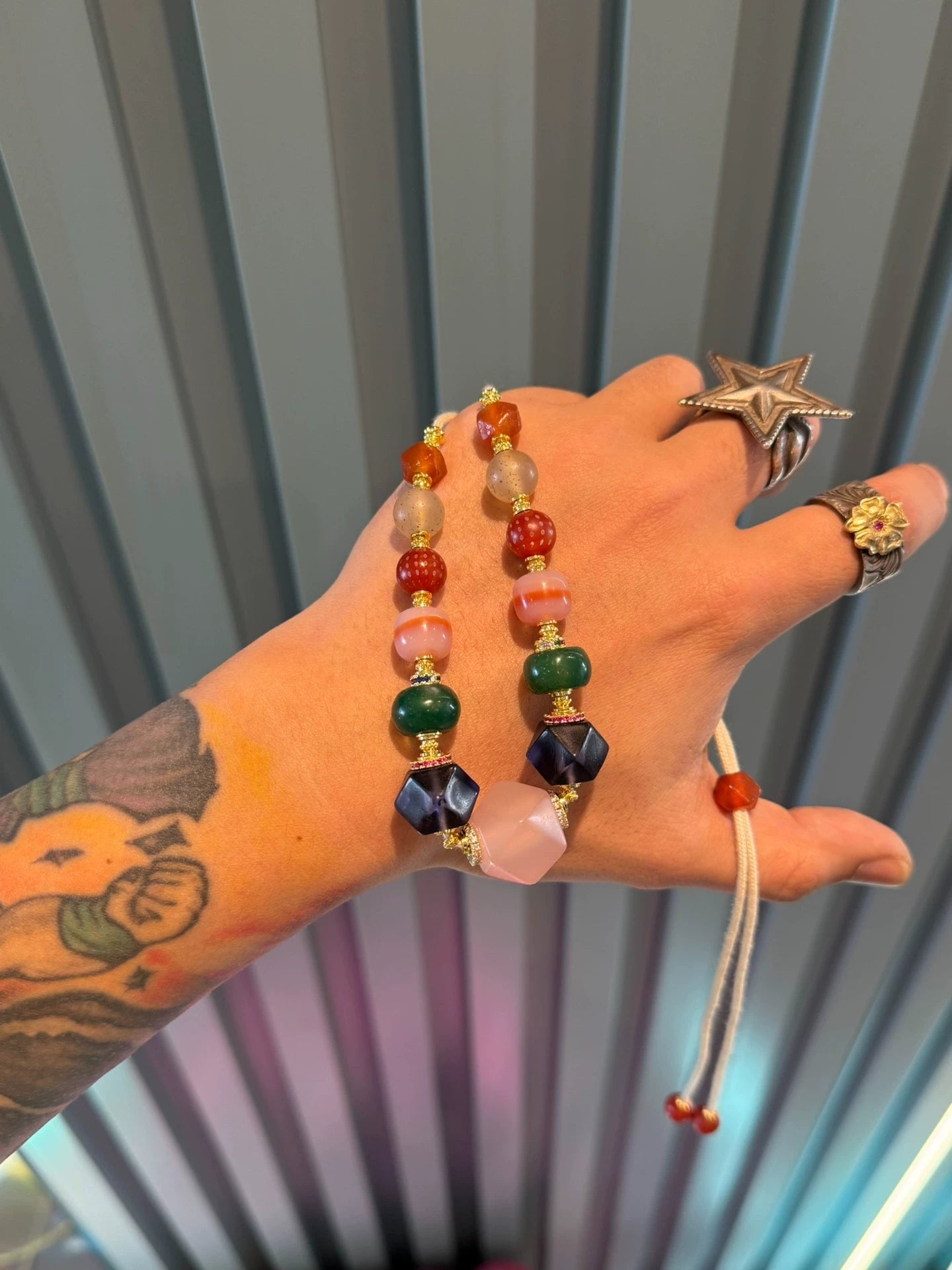 Tibetan Multi-Treasure Collarbone Necklace • Agate & Exotic Bead Fusion Aoao Toys