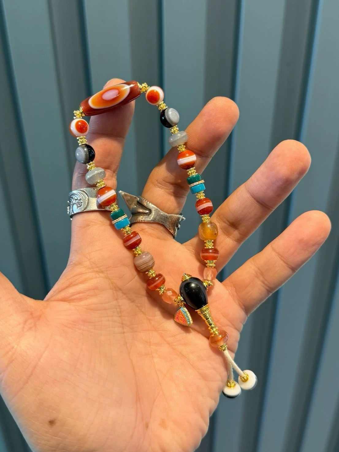 Multi-Treasure Agate Handstring • Tibetan Style Aoao Toys