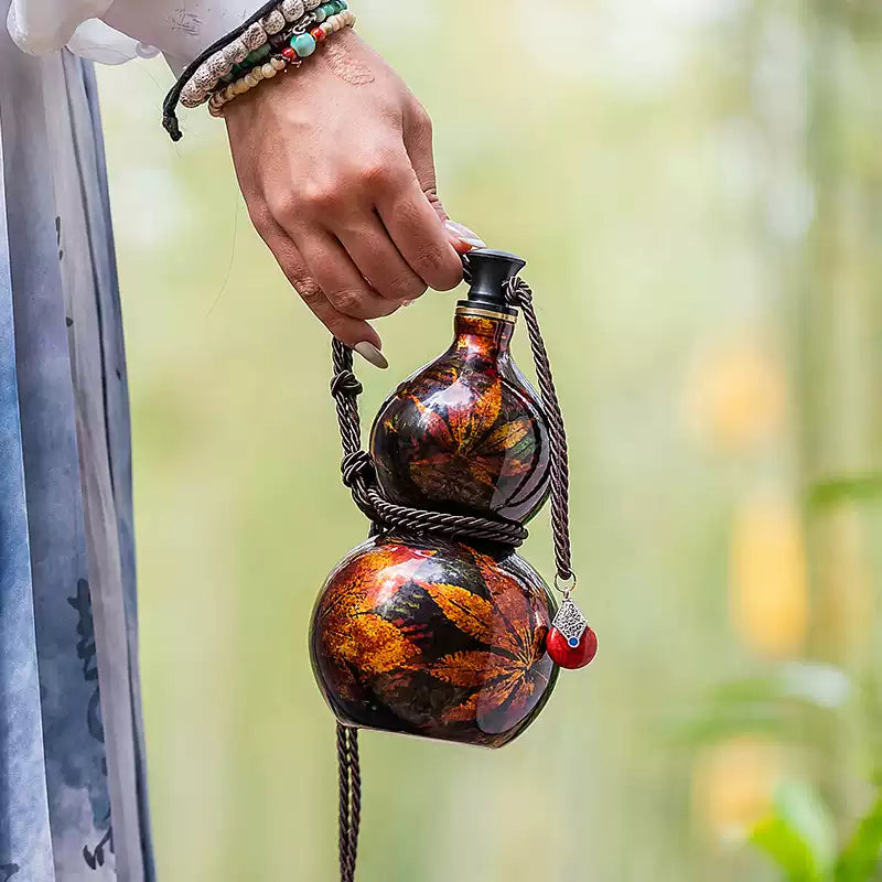 Wuhe Lacquer Gourd Wine Pot – Handcrafted Symbol of Personal Wealth & Summer Elegance Aoao Toys