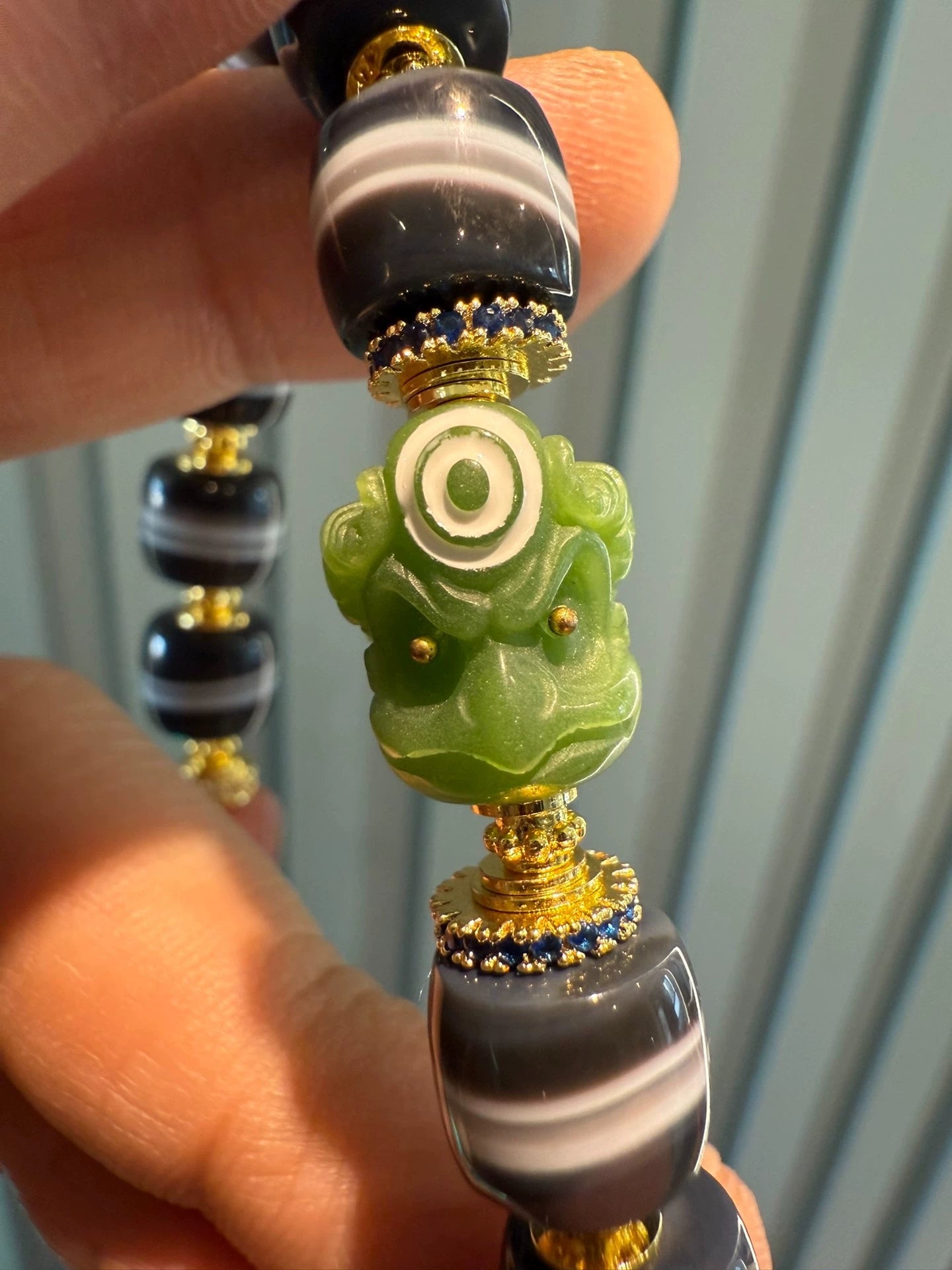 Blue Qin Single-Line Medicine Master Sardonyx Handstring Aoao Toys