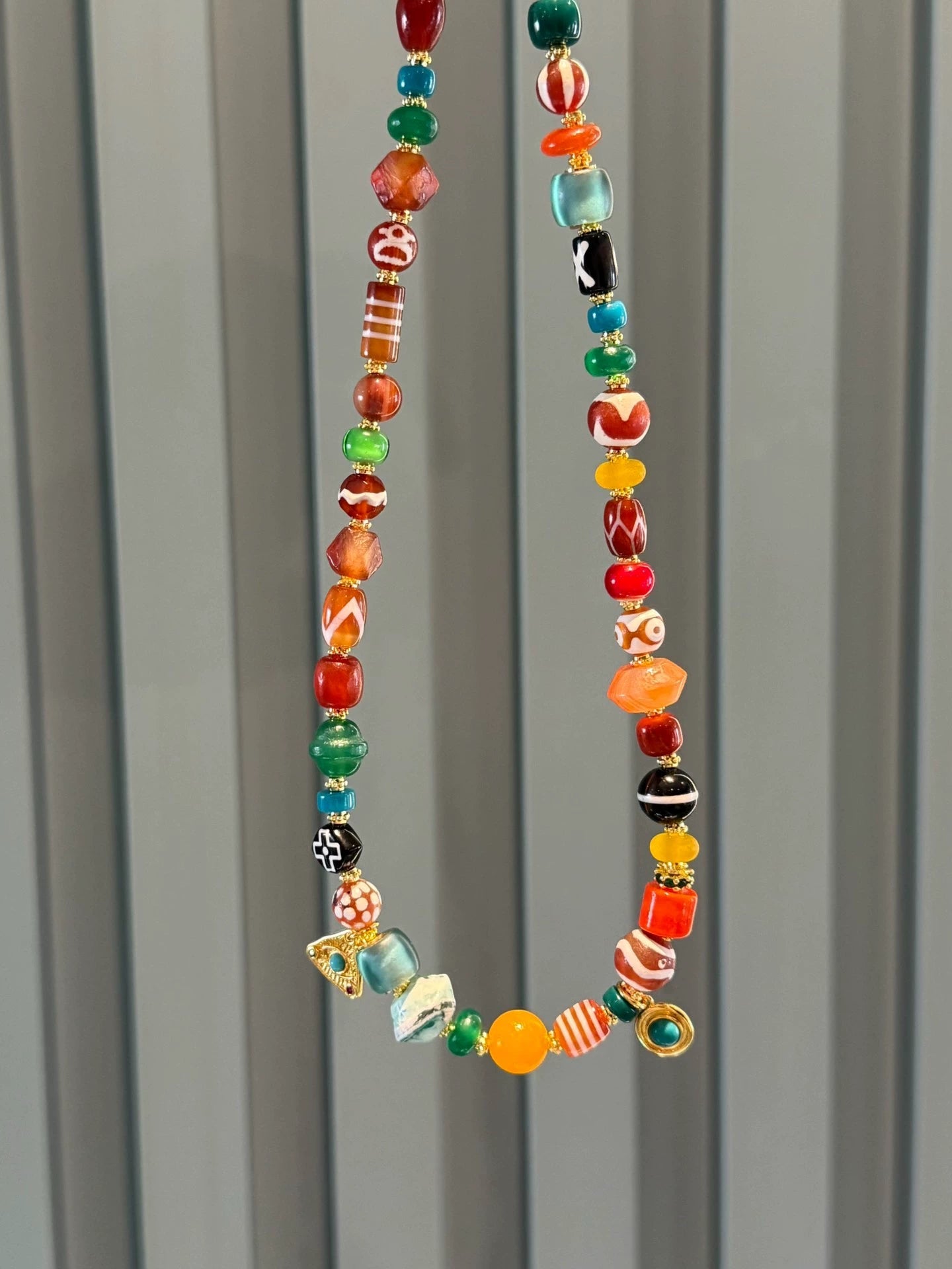 Multicolor Amber Multi-Treasure Handstring • Chinese Fengshui Design Aoao Toys