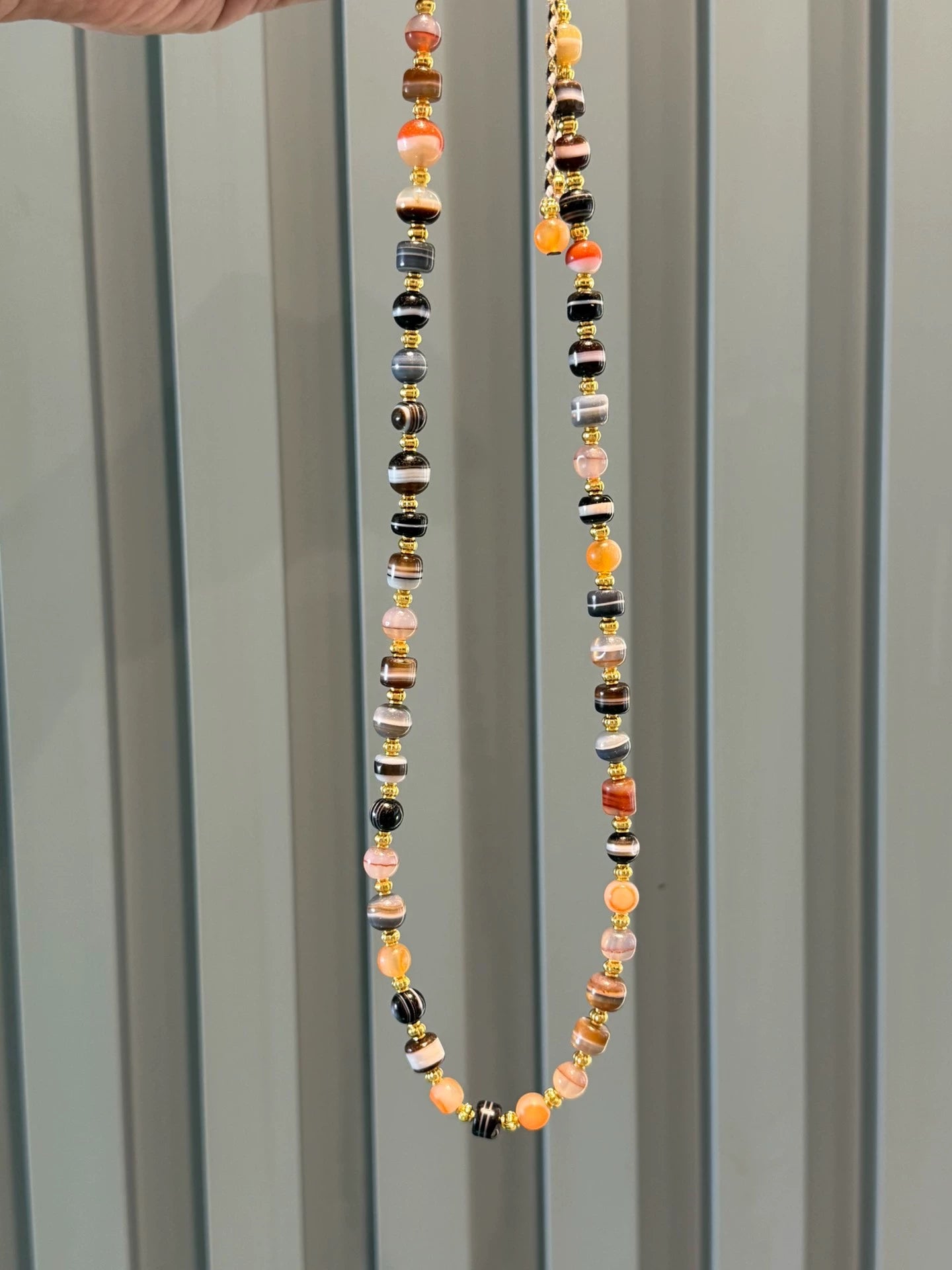 Vintage-Inspired Sardonyx Medicine Bead Necklace • Tibetan-Pyu Fusion Aoao Toys