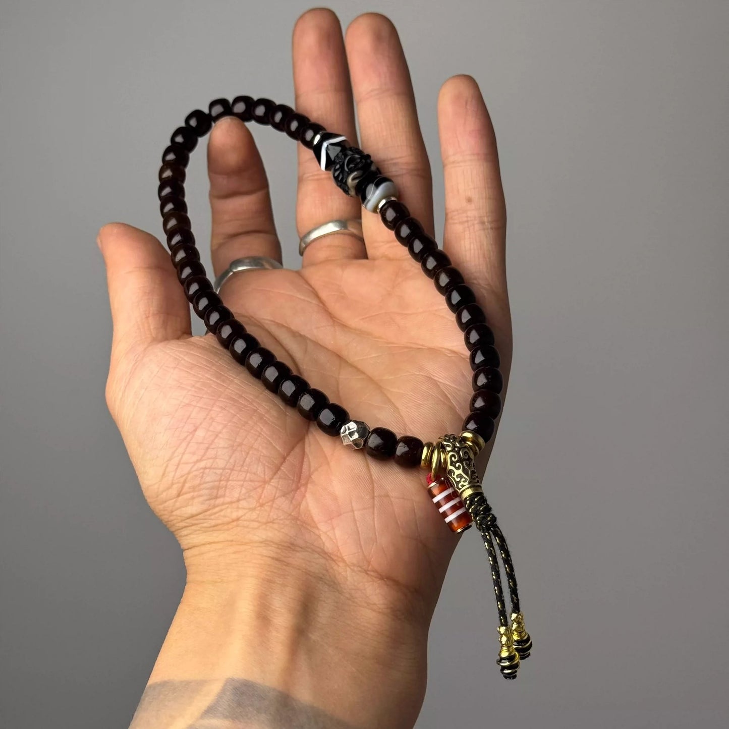 Natural Coconut Ti Old-Style Bracelet • 8*7mm Handheld Single Circle Aoao Toys