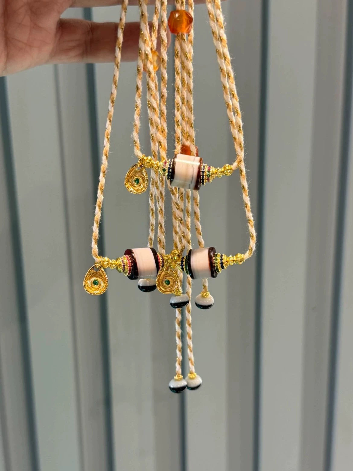 West Asian Sardonyx Agate & Yemen Chopped Bead Necklace Aoao Toys