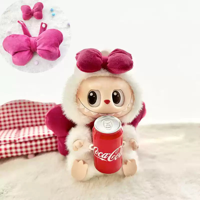 🌟 Labubu 1st & 2nd Generation 15cm Vinyl Doll Winter Onesies with Bowknot Sets