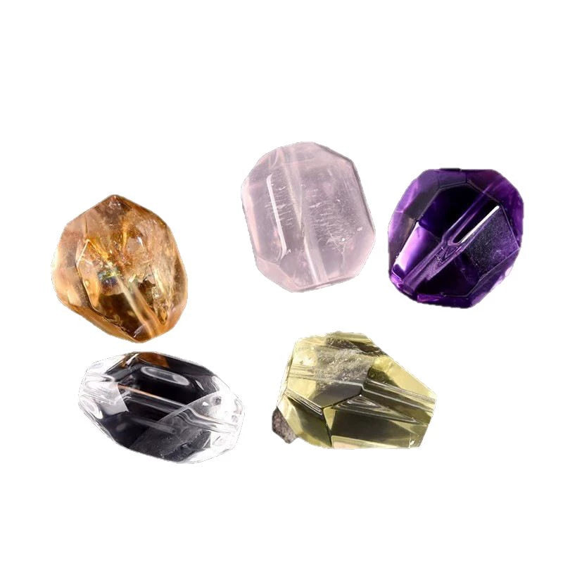 🌟【DIY Crystal Accessory】12mm Lemon Yellow Crystal Bead • Handcrafted Natural Gemstone for Jewelry Making - Aoao Toys