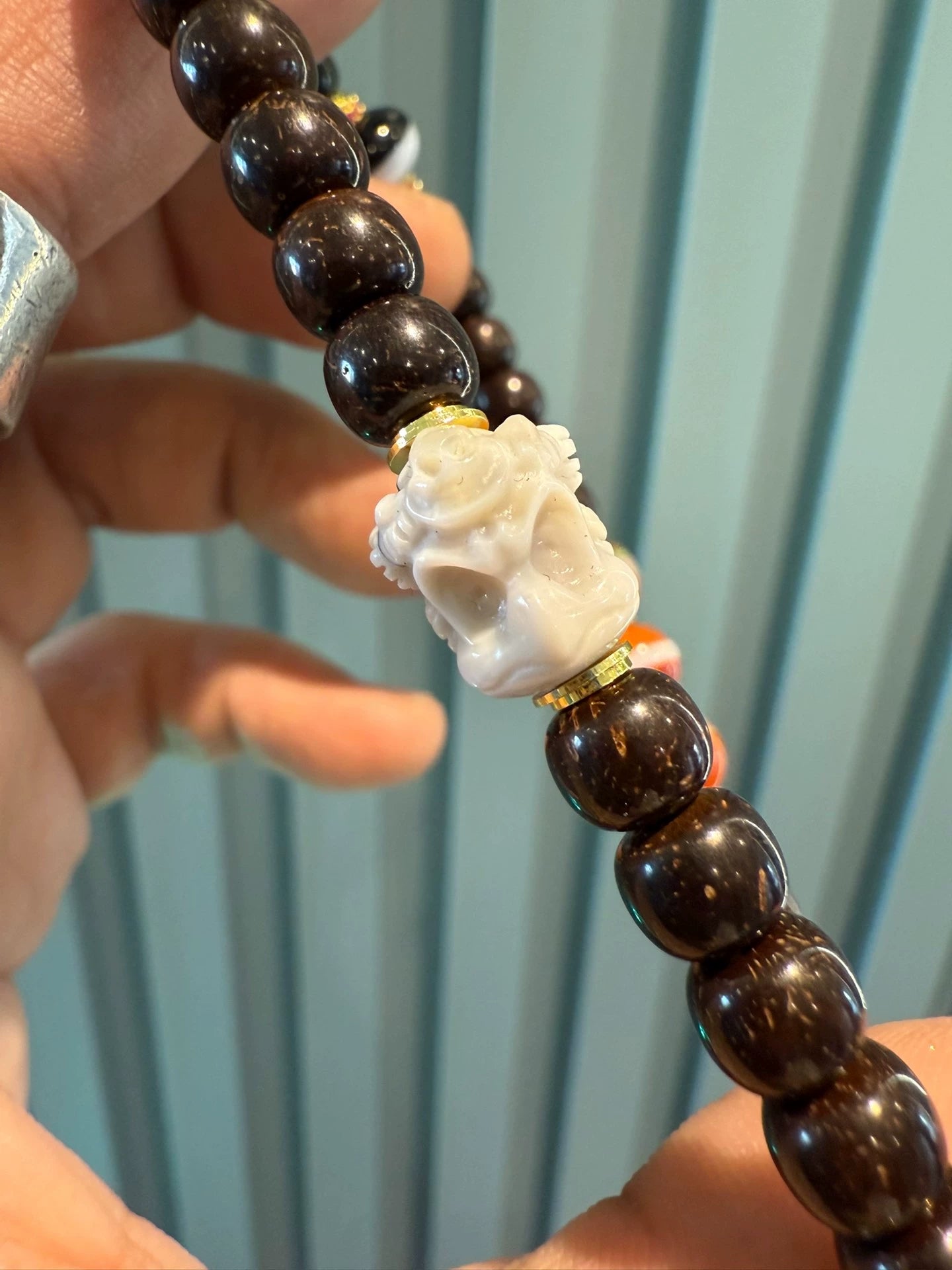 Tibetan-Style Coconut Ti Handstring • 0.28"–0.35" Old-Style Ecological Beads Aoao Toys