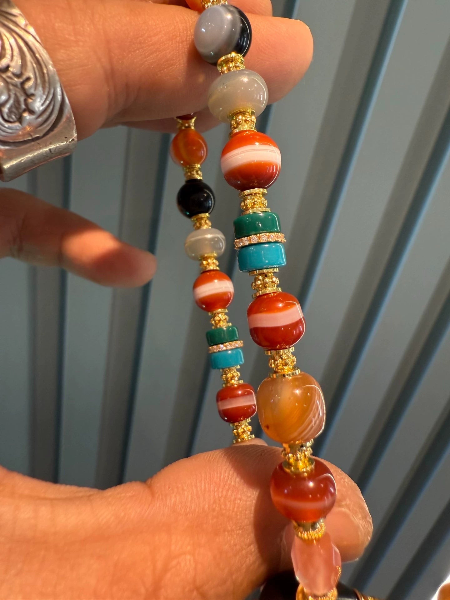 Multi-Treasure Agate Handstring • Tibetan Style Aoao Toys