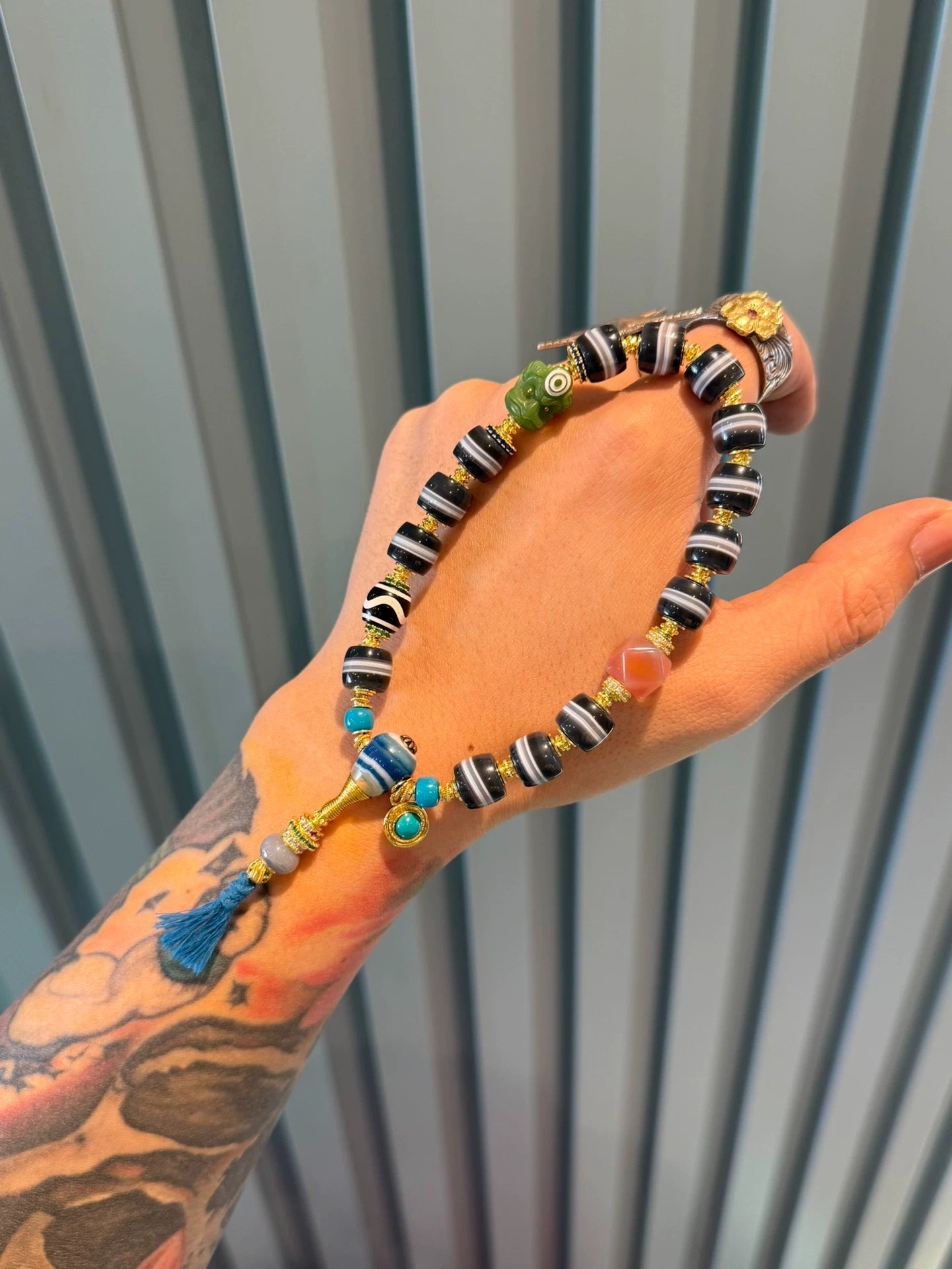 Blue Qin Single-Line Medicine Master Sardonyx Handstring Aoao Toys