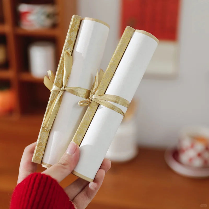 "2025 New Chinese Style Calligraphy Scroll: 'Blessings Arrive' - Festive New Year Entryway Wall Hanging" Aoao Toys