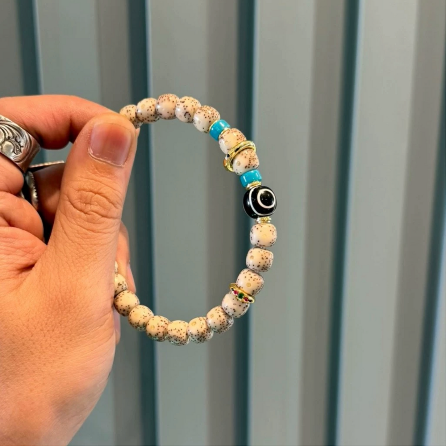 Water lucky color:Natural Star and Moon Bodhi Bead Bracelet Aoao Toys