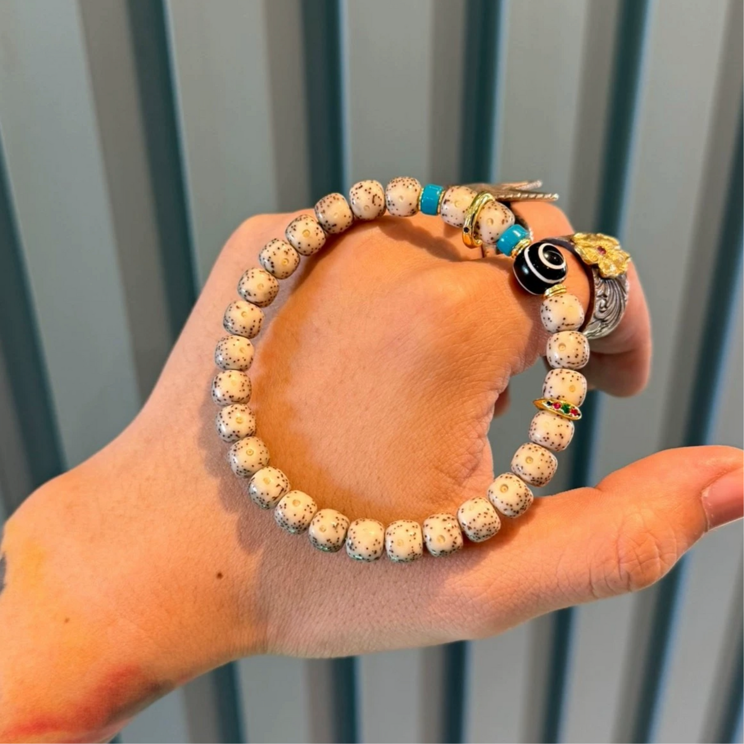 Water lucky color:Natural Star and Moon Bodhi Bead Bracelet Aoao Toys