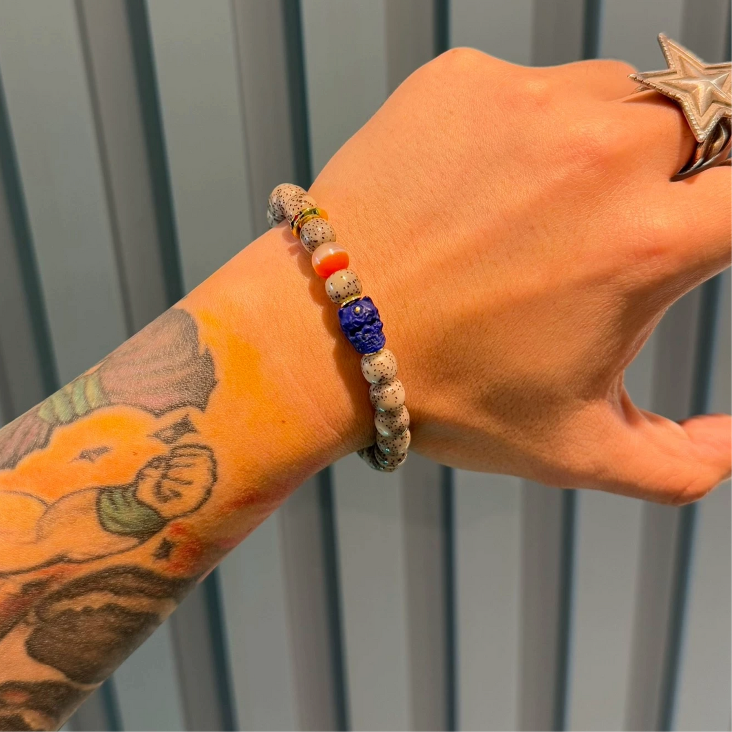 Festive gifts:Natural Star-Moon Bodhi Bead Bracelet – Old-Style 8x7mm (Approx. 0.31" x 0.28") with Unique Patterns Aoao Toys