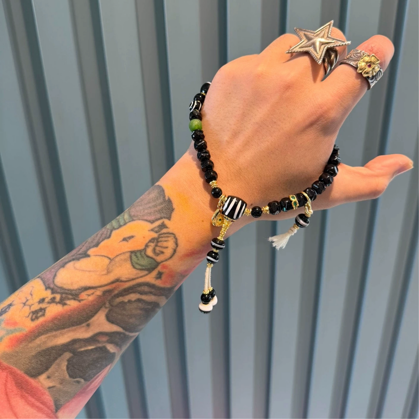 Natural attributes: Black Gold Coconut Bead Bracelet – 8mm (0.31")Refined Beads Aoao Toys