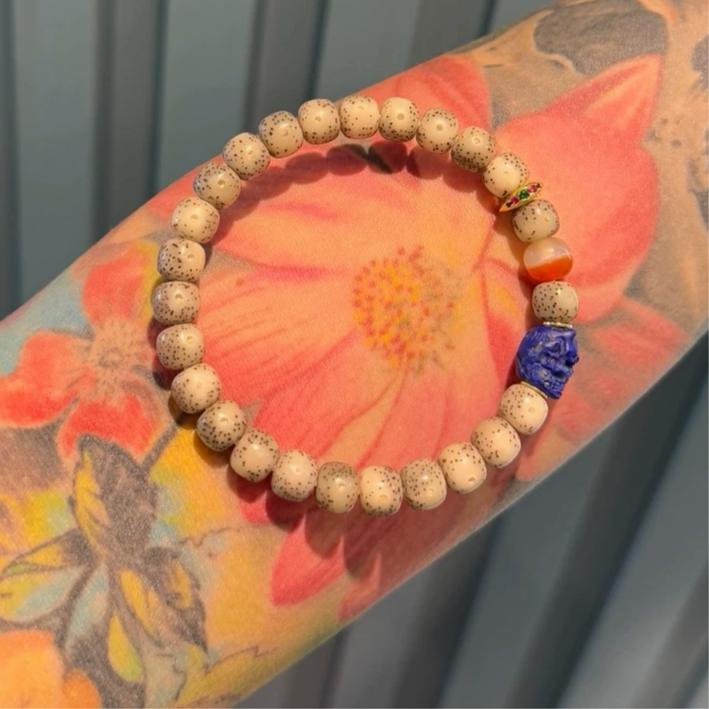 Festive gifts:Natural Star-Moon Bodhi Bead Bracelet – Old-Style 8x7mm (Approx. 0.31" x 0.28") with Unique Patterns Aoao Toys