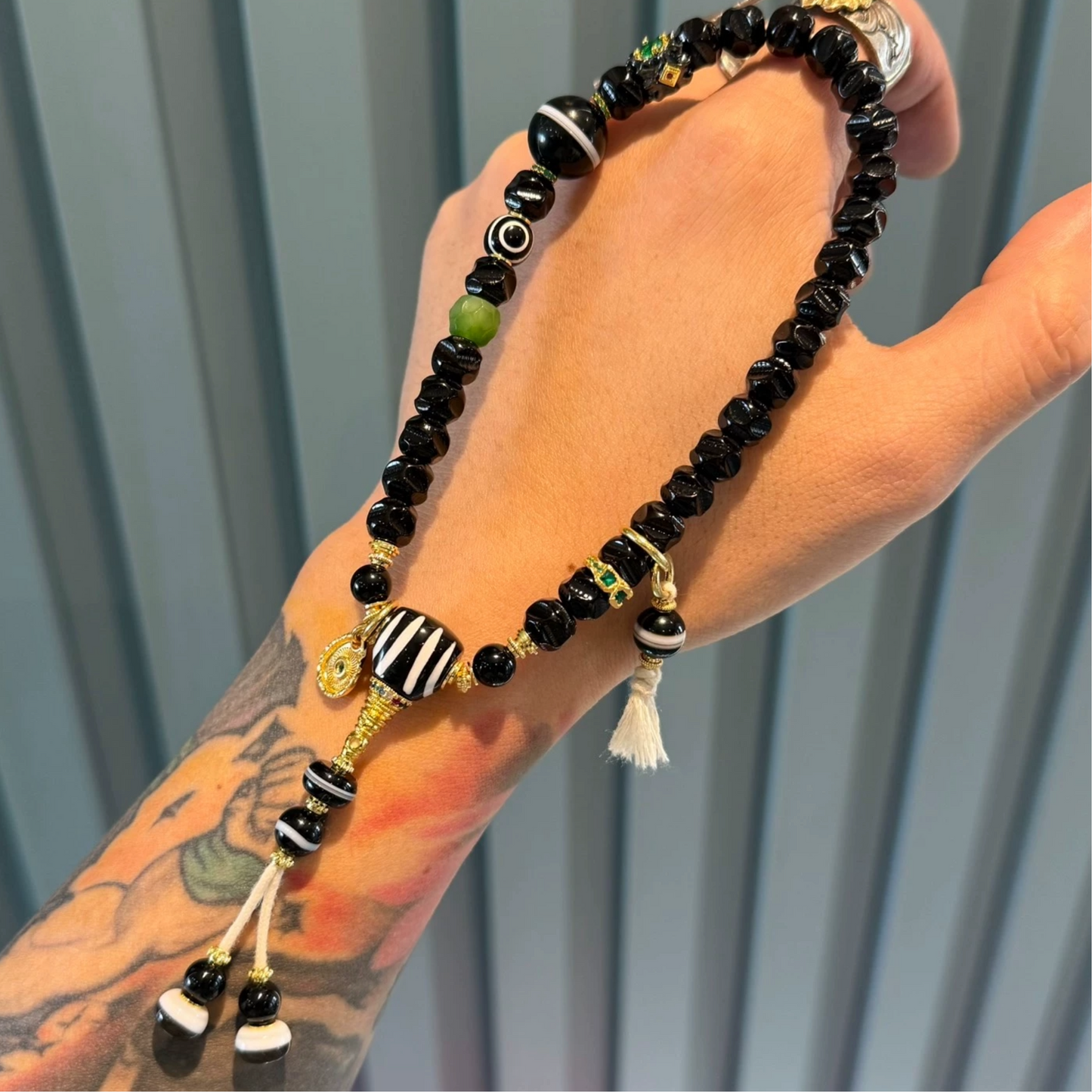 Natural attributes: Black Gold Coconut Bead Bracelet – 8mm (0.31")Refined Beads Aoao Toys
