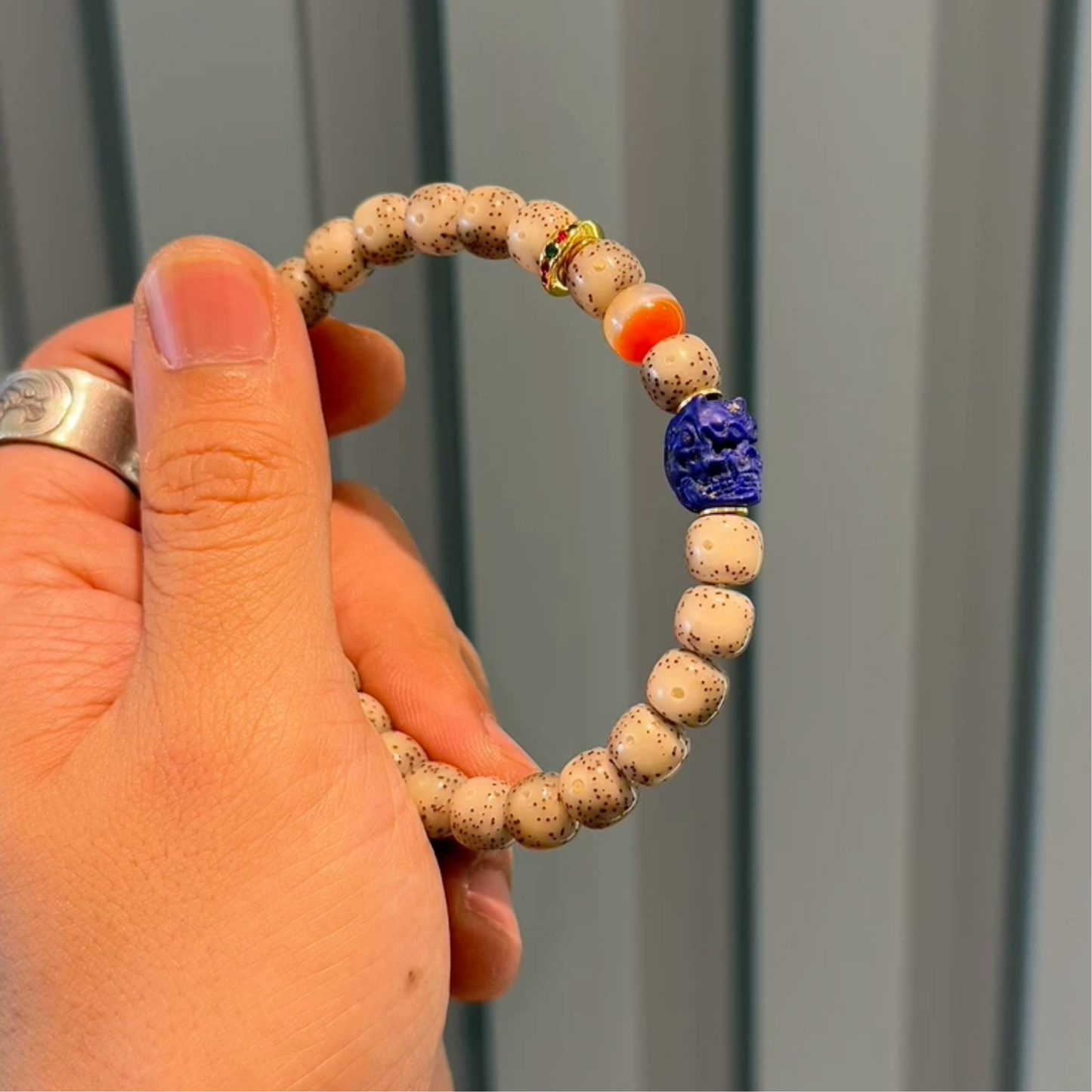 Festive gifts:Natural Star-Moon Bodhi Bead Bracelet – Old-Style 8x7mm (Approx. 0.31" x 0.28") with Unique Patterns Aoao Toys