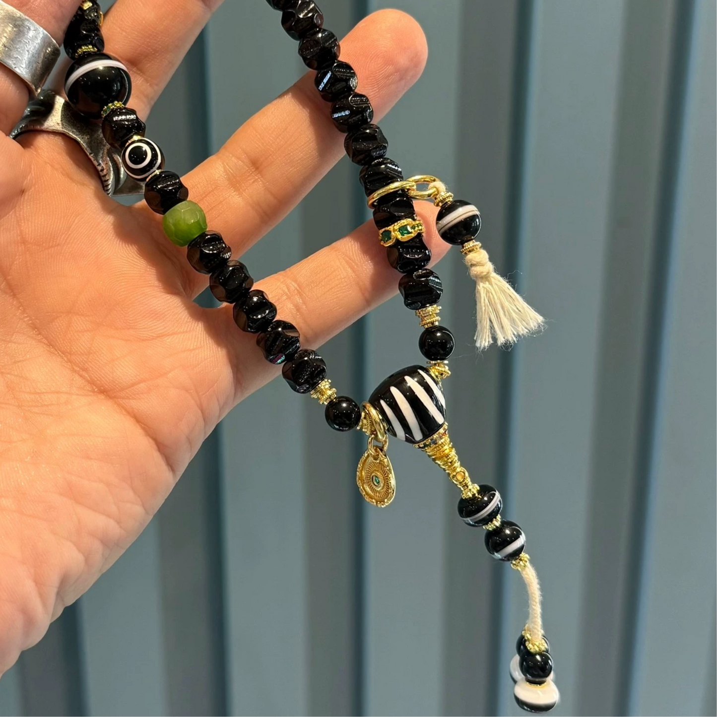 Natural attributes: Black Gold Coconut Bead Bracelet – 8mm (0.31")Refined Beads Aoao Toys