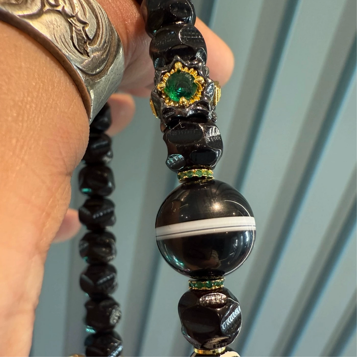 Natural attributes: Black Gold Coconut Bead Bracelet – 8mm (0.31")Refined Beads Aoao Toys