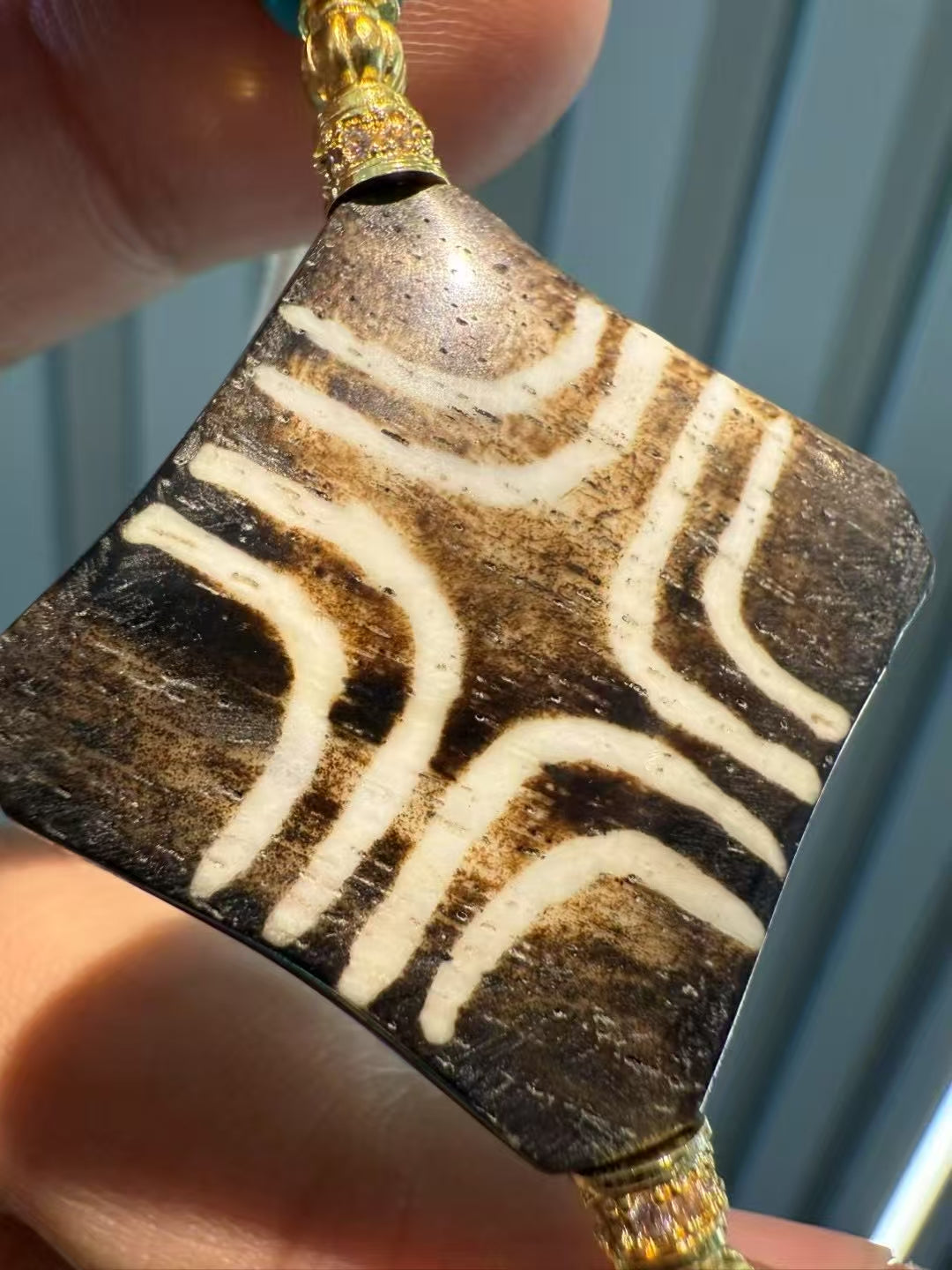 【Tibetan Heritage · Ancient Bead Reconstruction】Fossilized Wood Football Bead Necklace Aoao Toys