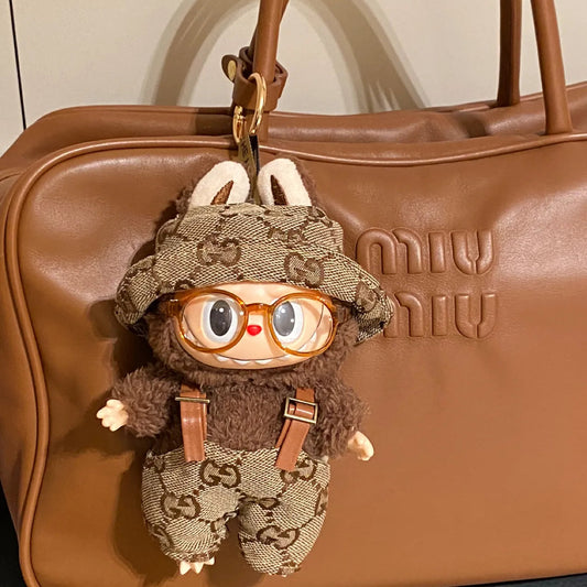 🌟 Gucci-Inspired Overalls Labubu Outfit (Gen 1 & 2)Doll & additional accessories not included