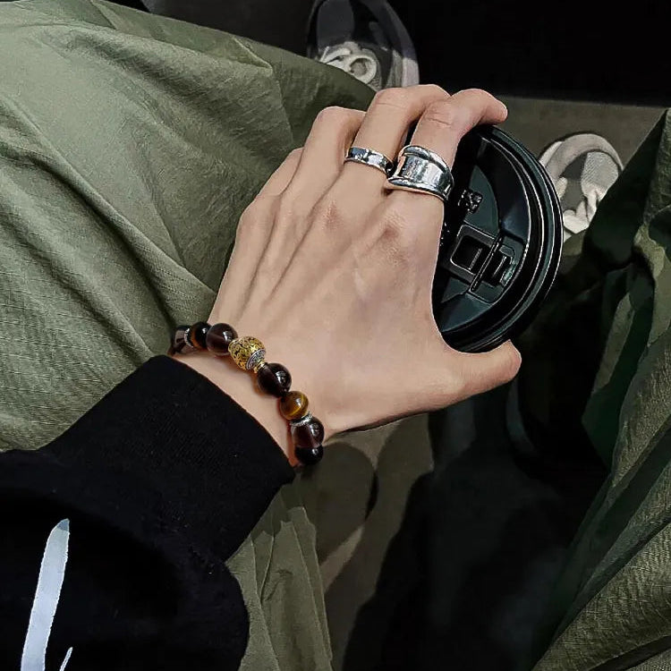 Auspicious Series | Tiger Eye & Smoky Quartz Bracelet Aoao Toys