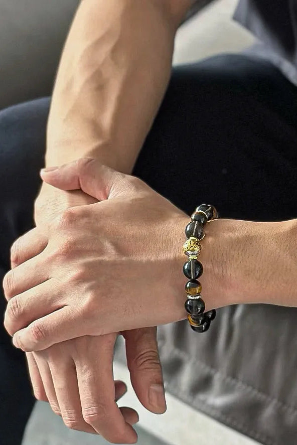 Auspicious Series | Tiger Eye & Smoky Quartz Bracelet Aoao Toys